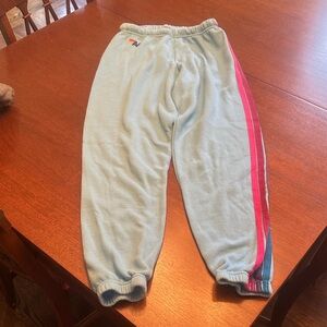Aviator nation light blue sweatpants/ 5 stripe 
Barely worn
